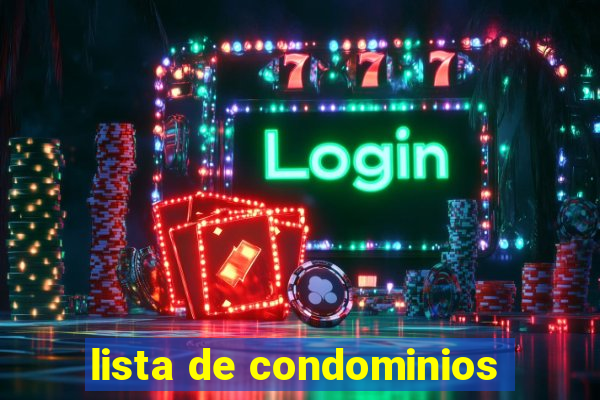 lista de condominios